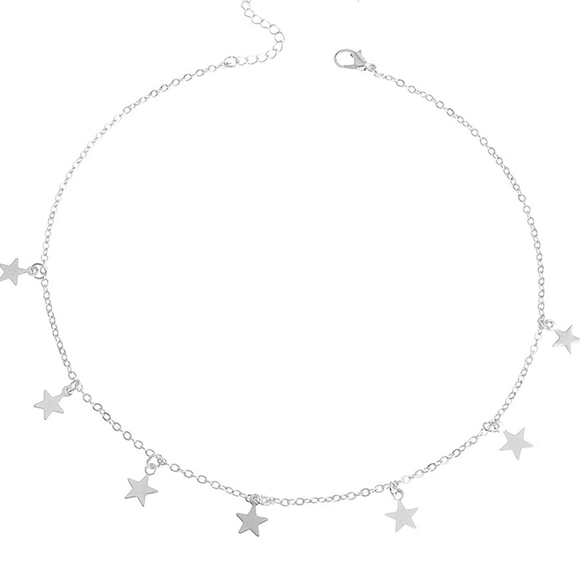 Tgirls Minimalist Star Pendant Choker Necklace Chain - Picture 4 of 4